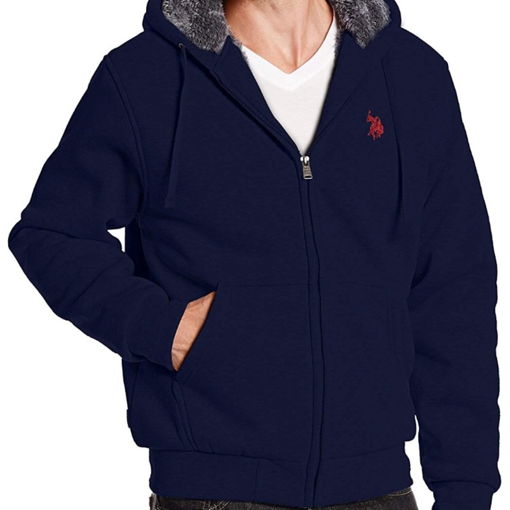 Us Polo assn winter hoodie men’s sherpa